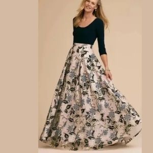 Anthropologie x BHLDN Gianni Navy Floral Dress